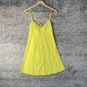 Theory Dress Womens 2 Yellow Strappy Slip Sundress Summer Party Casual Mini